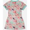 Mesh Beach Dress, Blue Flamingo Print - Cover-Ups - 4