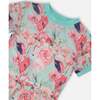Mesh Beach Dress, Blue Flamingo Print - Cover-Ups - 5