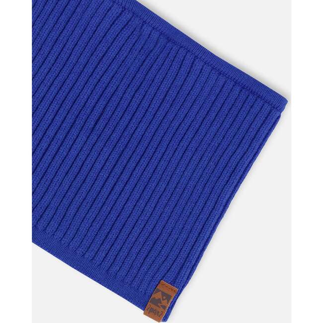 Knit Neckwarmer, Royal Blue - Scarves - 5