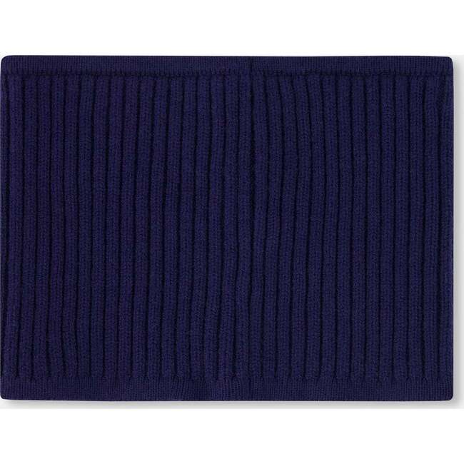 Knit Neckwarmer, Navy Blue - Scarves - 4