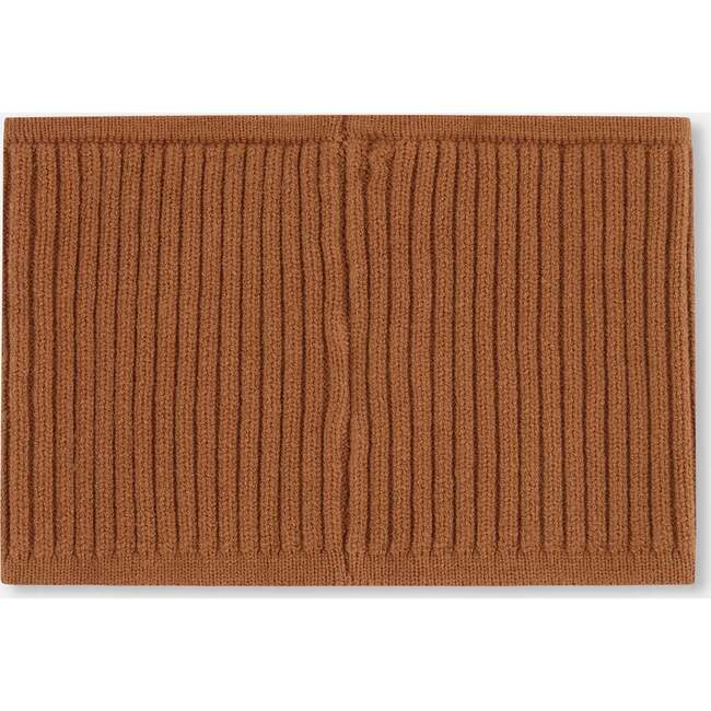 Knit Neckwarmer, Brown - Scarves - 3