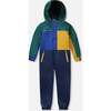 Kids Mid-Season One-Piece Outerwear, Navy Colorblock - Snowsuits - 1 - thumbnail