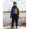 Kids Mid-Season One-Piece Outerwear, Navy Colorblock - Snowsuits - 2