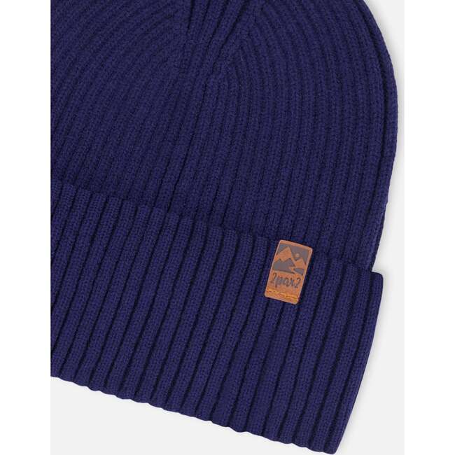 Knit Hat, Navy Blue - Winter Hats - 5