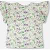 Jersey T-Shirt, Green Floral Print - T-Shirts - 3