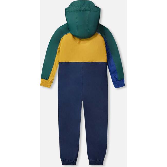 Kids Mid-Season One-Piece Outerwear, Navy Colorblock - Snowsuits - 4