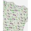 Jersey T-Shirt, Green Floral Print - T-Shirts - 4