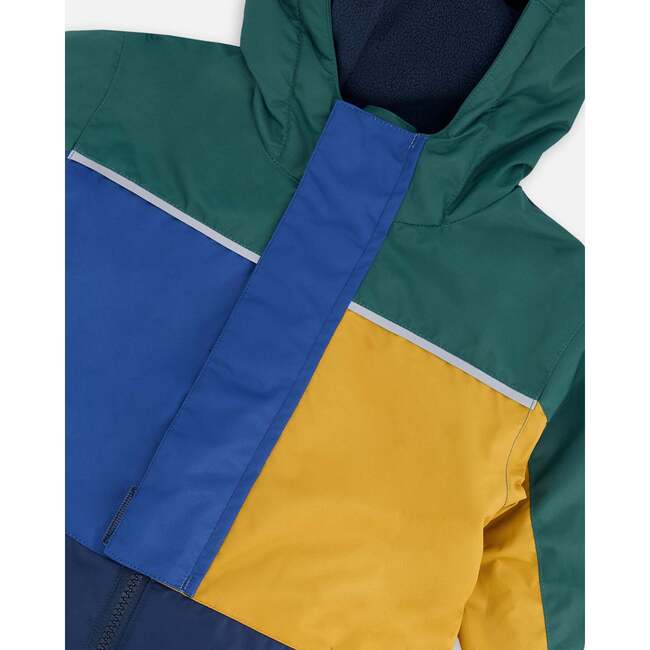 Kids Mid-Season One-Piece Outerwear, Navy Colorblock - Snowsuits - 5