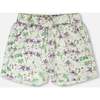 Jersey Shorts, Green Floral Print - Shorts - 1 - thumbnail