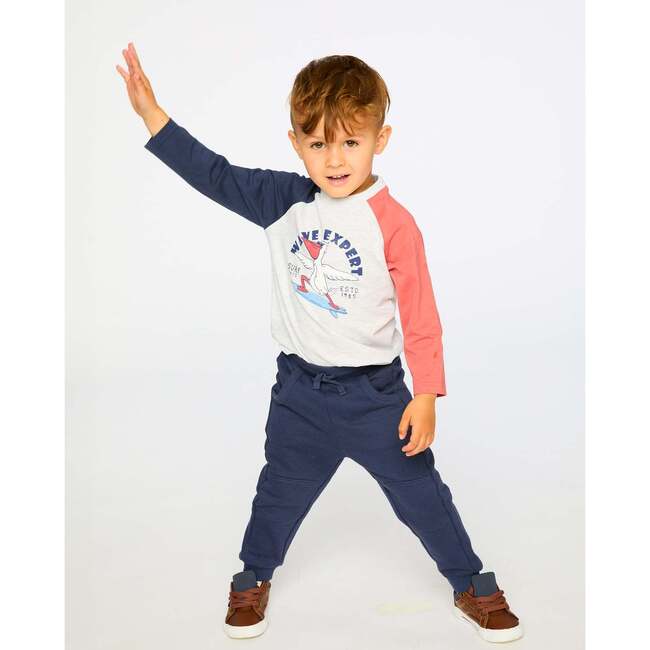 Jersey Long Sleeve T-Shirt, Light Grey Mix