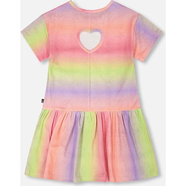 Jersey Dress With Heart Back Cut Out, Multicolor - Dresses - 3