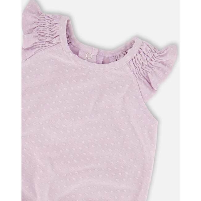 Jersey Romper, Lavender - Rompers - 3