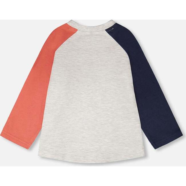 Jersey Long Sleeve T-Shirt, Light Grey Mix - T-Shirts - 3