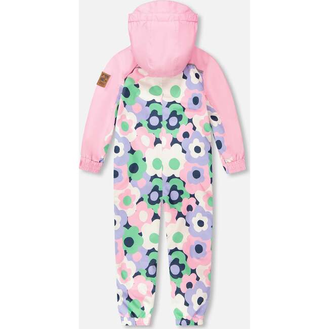 Kids Mid-Season One-Piece Outerwear Black Printed Flowers, Black Floral Print - Snowsuits - 4