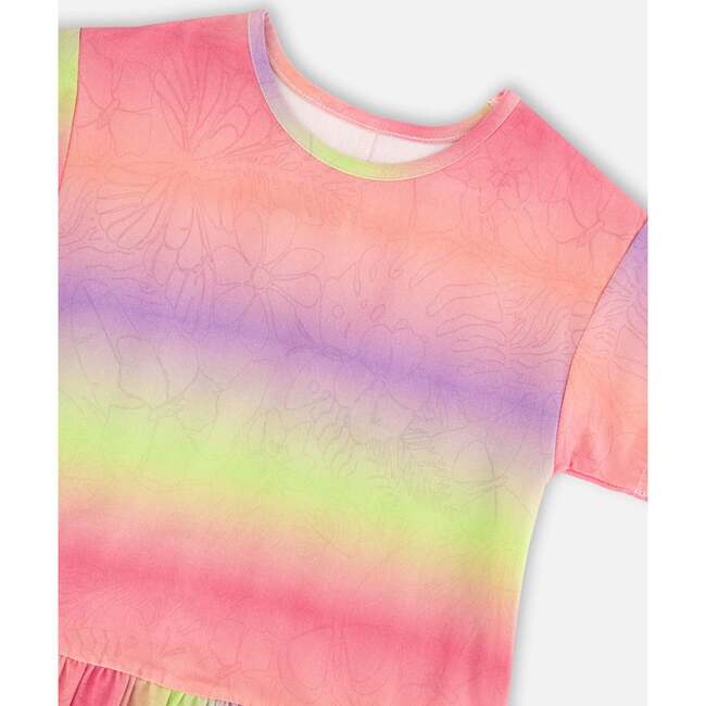 Jersey Dress With Heart Back Cut Out, Multicolor - Dresses - 4