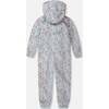 Kids Mid-Season One-Piece Outerwear, Blue Mini Flower Print - Snowsuits - 4