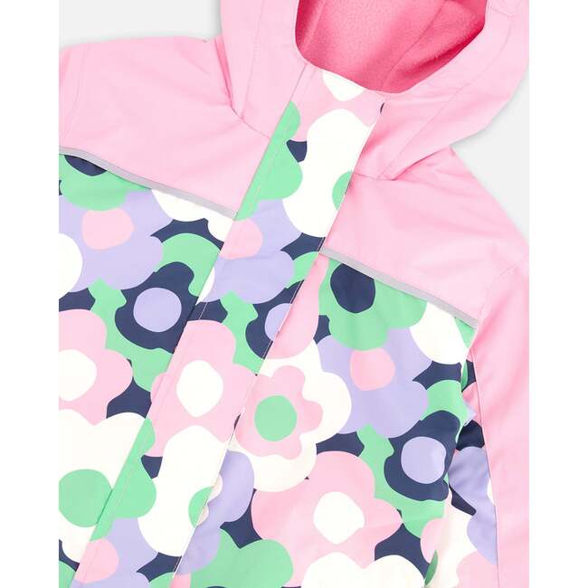 Kids Mid-Season One-Piece Outerwear Black Printed Flowers, Black Floral Print - Snowsuits - 5