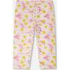 Jersey Capri, Pink Printed Daisies - Leggings - 3
