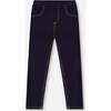 Jeggings, Navy Blue Denim - Leggings - 1 - thumbnail