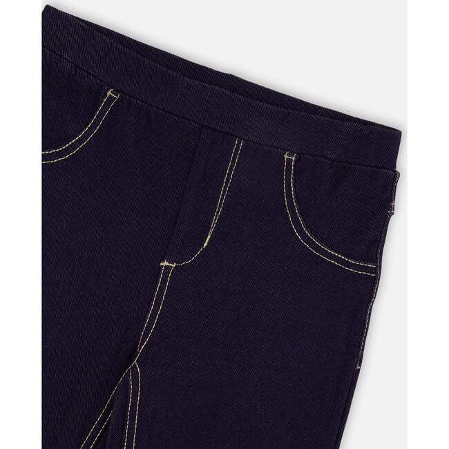 Jeggings, Navy Blue Denim - Leggings - 3