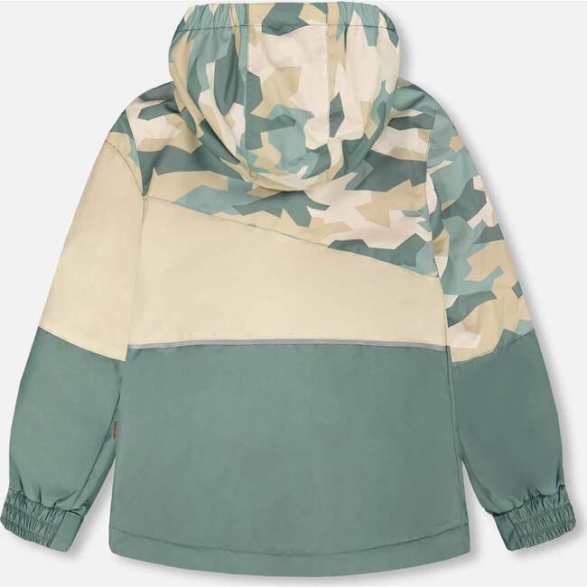 Mid-Season Jacket, Green Camouflage Print - Jackets - 3