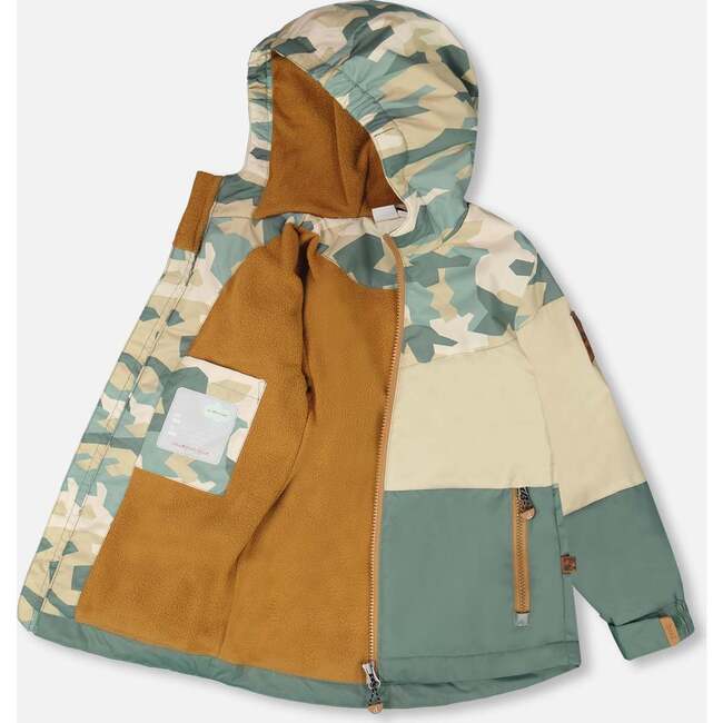 Mid-Season Jacket, Green Camouflage Print - Jackets - 4