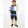 Hooded French Terry Cardigan, Royal Blue - Sweatshirts - 3 - thumbnail