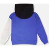 Hooded French Terry Cardigan, Royal Blue - Sweatshirts - 4 - thumbnail