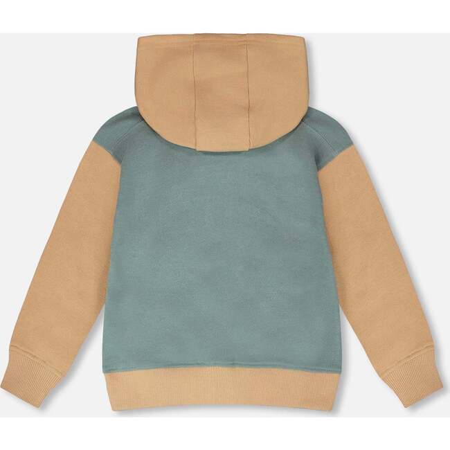 Hooded French Terry Cardigan, Mint Green - Sweatshirts - 3