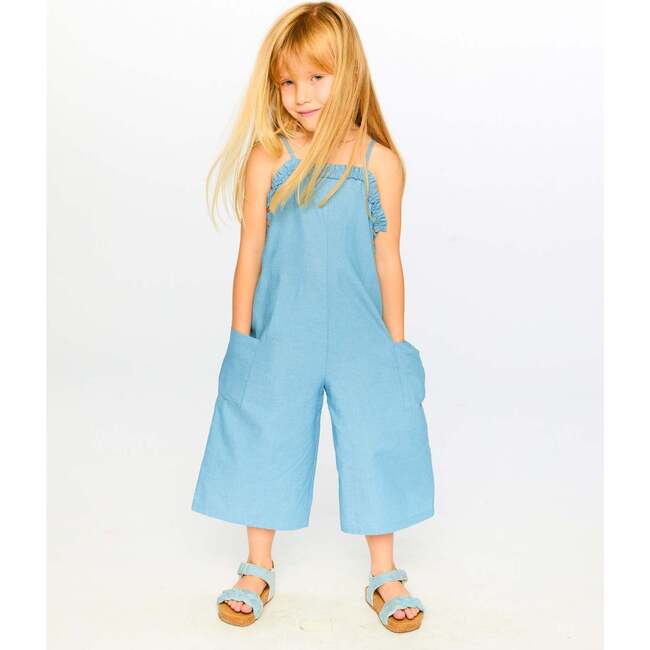 Jumpsuit, Light Blue Chambray - Jumpsuits - 3
