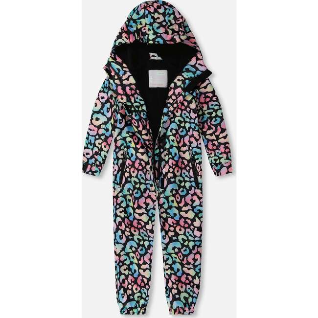 Kids Mid-Season One-Piece Outerwear, Black Animal Print - Snowsuits - 4