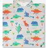 Hooded Beach Towel, Grey Printed Baby Dinosaurs - Beach Towels - 1 - thumbnail