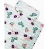 Hooded Beach Towel, Blue Flamingo And Cactus Print - Beach Towels - 4 - thumbnail
