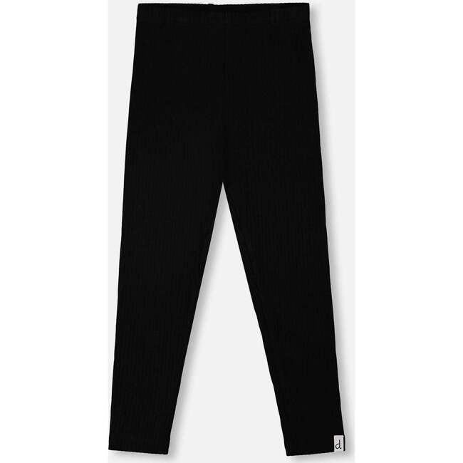 Full-Length Rib Leggings, Black