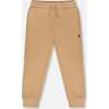 French Terry Sweatpants, Beige - Sweatpants - 1 - thumbnail