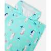 Hooded Beach Towel, Blue Seahorse Print - Beach Towels - 5