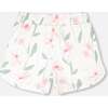 French Terry Shorts, Off White Printed Flowers - Shorts - 4