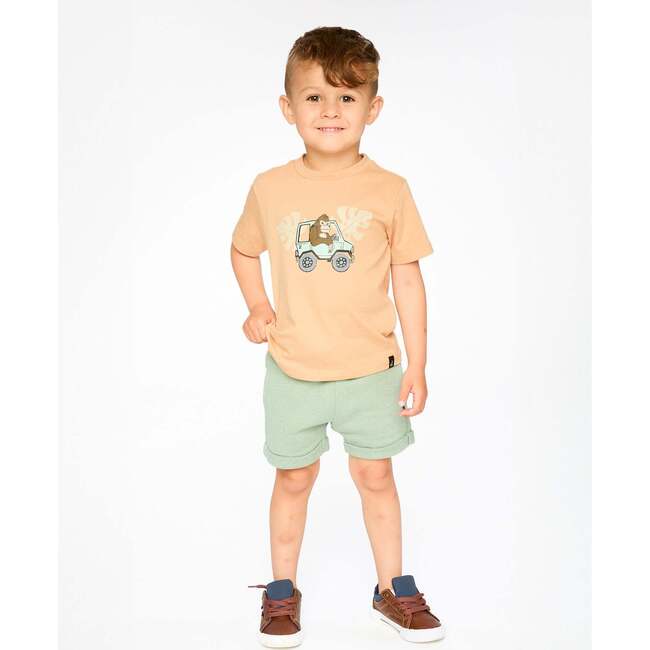 French Terry Shorts, Mint Green - Shorts - 3