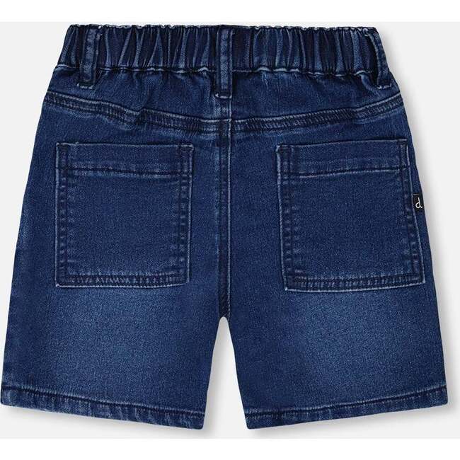 French Terry Shorts, Navy Blue Denim - Shorts - 4