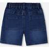 French Terry Shorts, Navy Blue Denim - Shorts - 4