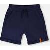 French Terry Shorts, Dark Blue - Shorts - 1 - thumbnail