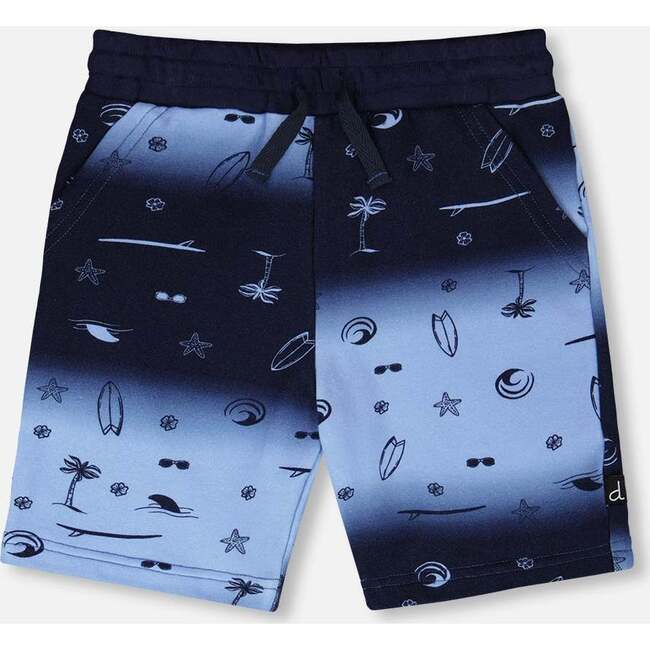 French Terry Shorts, Blue Gradient