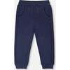 French Terry Pants, Blue - Sweatpants - 1 - thumbnail