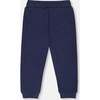 French Terry Pants, Blue - Sweatpants - 3