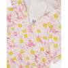 French Terry Hooded Dress, Pink Printed Daisies - Dresses - 4 - thumbnail