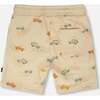 French Terry Shorts, Beige Jeeps Print - Shorts - 4