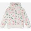 French Terry Hoodie, Off White Printed Flowers - Sweatshirts - 4 - thumbnail