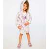 French Terry Hooded Cardigan, Lilac Snails Print - Sweatshirts - 3