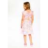 French Terry Dress, Light Pink Palm Print - Dresses - 2