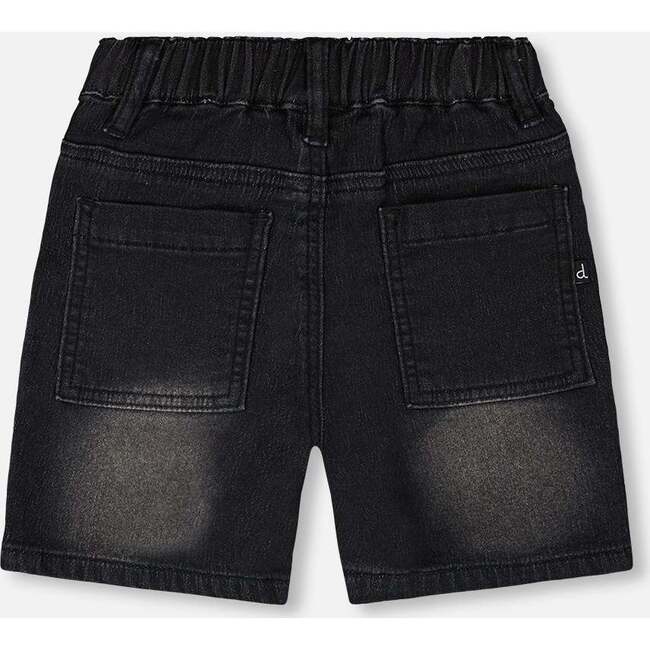 French Terry Denim Shorts, Denim Grey - Shorts - 4